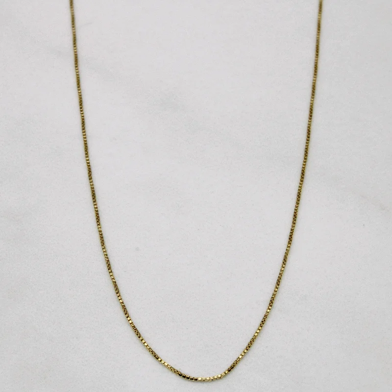 Italian 10k Yellow Gold Box Link Chain | 18" |