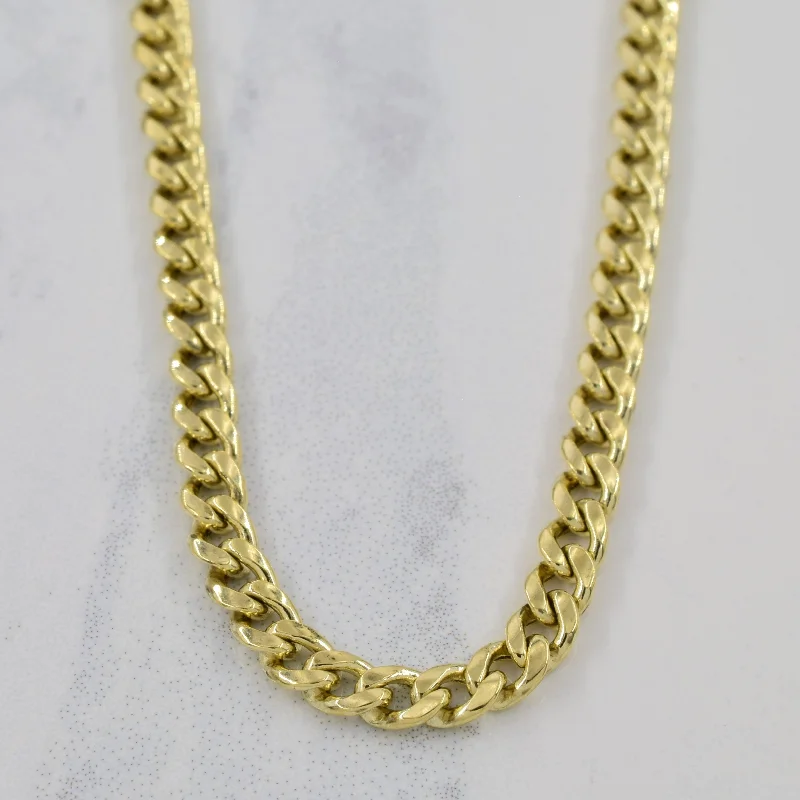 10k Yellow Gold Cuban Link Chain | 24.5" |