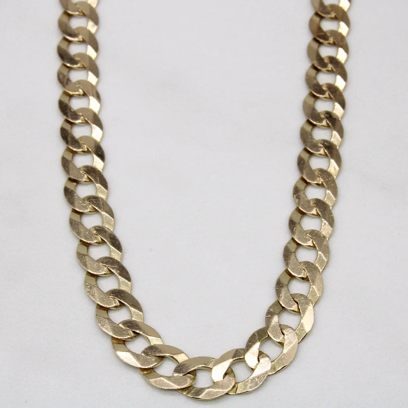 Italian 10k Yellow Gold Curb Link Chain | 21" |