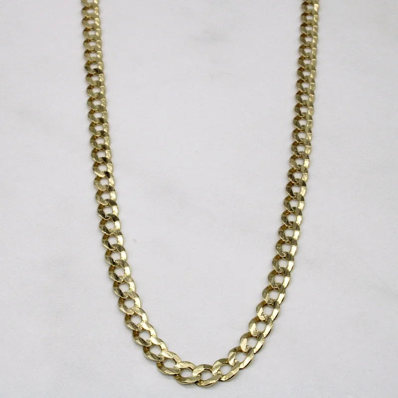 Italian 10k Yellow Gold Curb Link Chain | 25" |