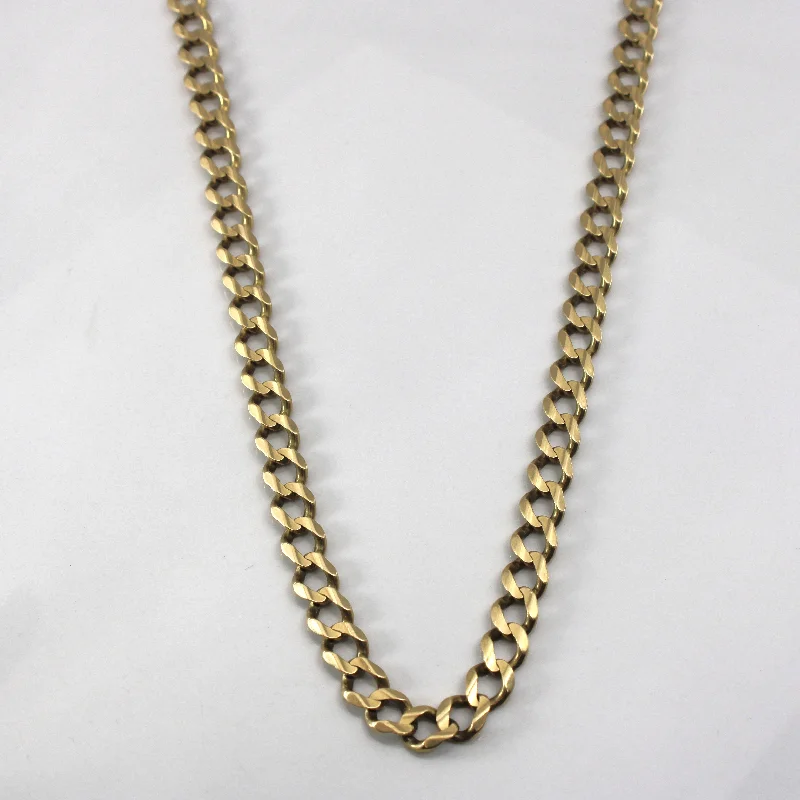 10k Yellow Gold Curb Link Chain | 26"|