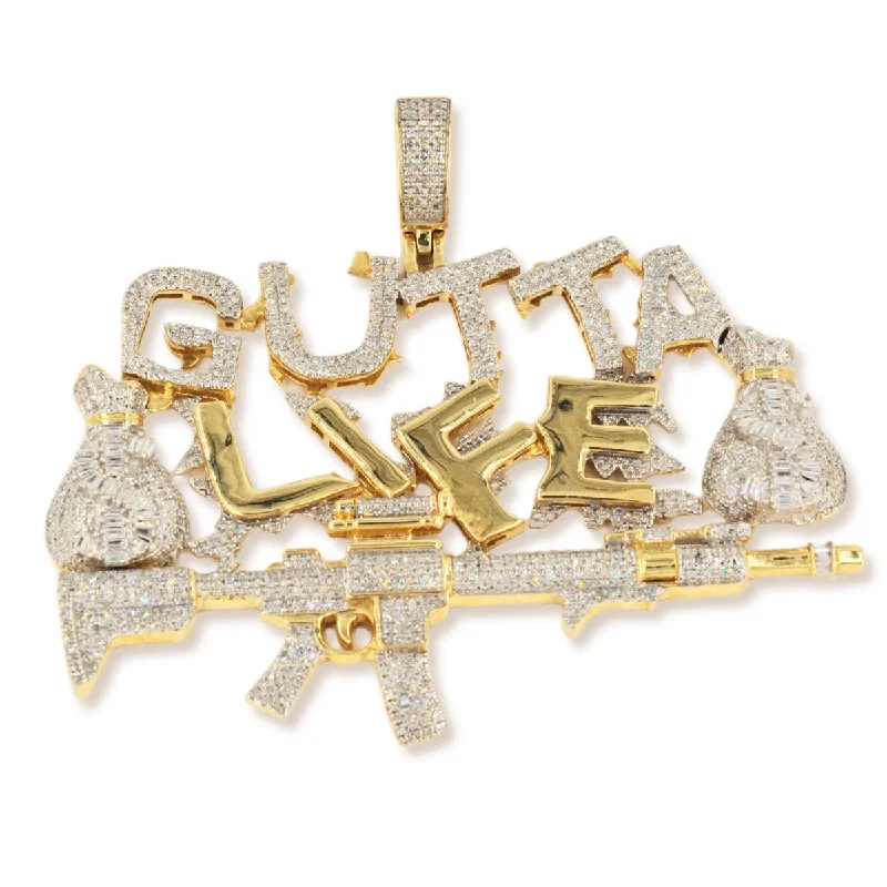 10k Yellow Gold Gutta Lyfe Pendant - Large