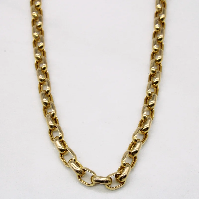 10k Yellow Gold Oval Link Chain | 22" |