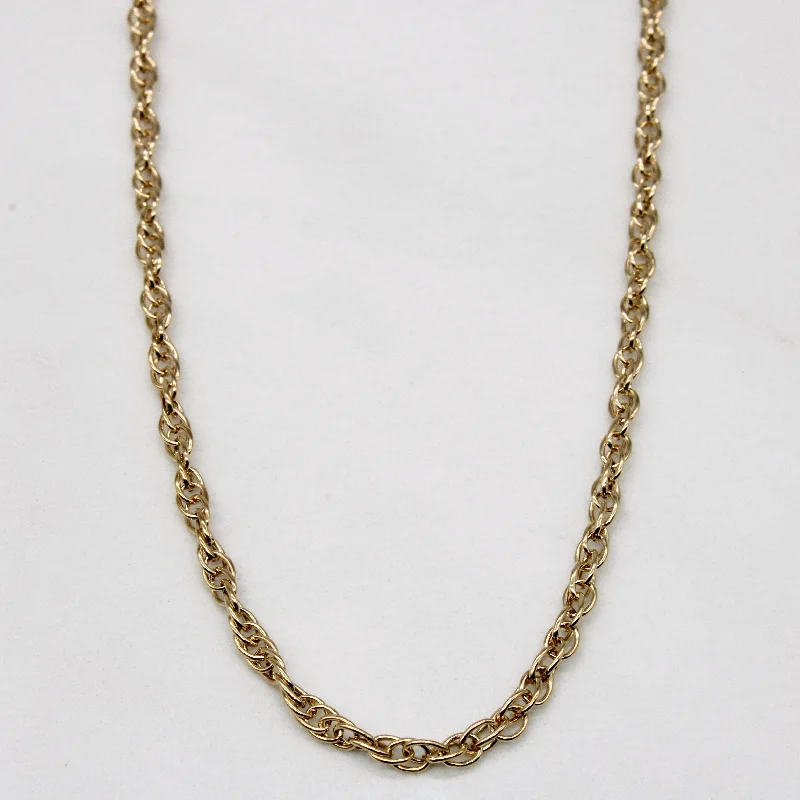 10k Yellow Gold Rope Chain | 20" |