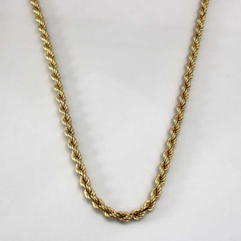 10k Yellow Gold Rope Chain | 26"|