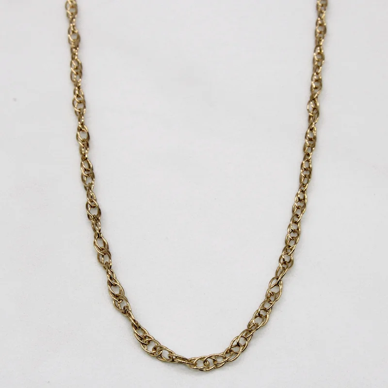 10k Yellow Gold Rope Link Chain | 21" |