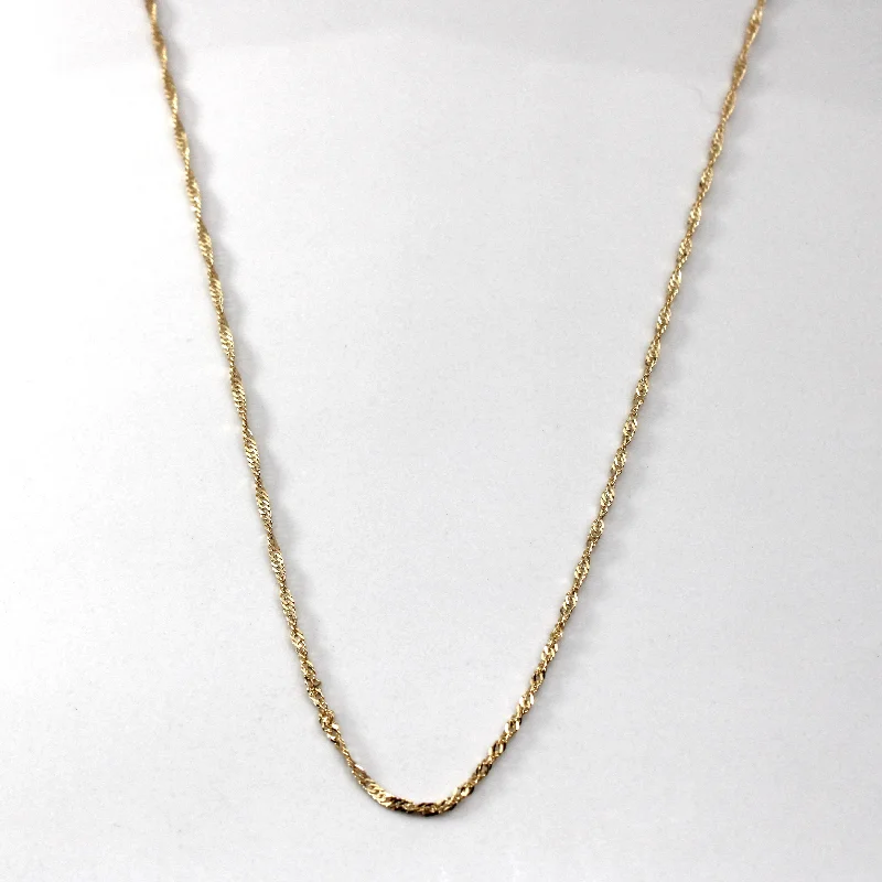 10k Yellow Gold Singapore Chain | 18"|