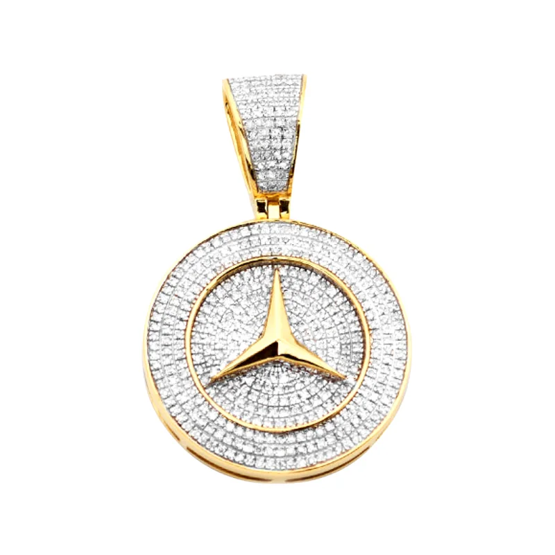 10KY 1.05CTW DIAMOND TRI-STAR AUTOMOBILE PENDANT