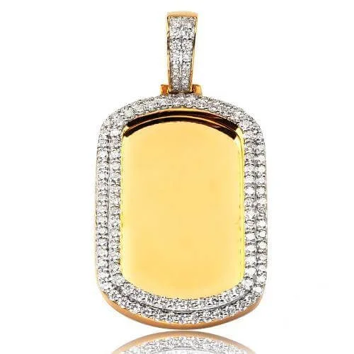 10KY 2.40CTW DIAMOND DOGTAG PENDANT