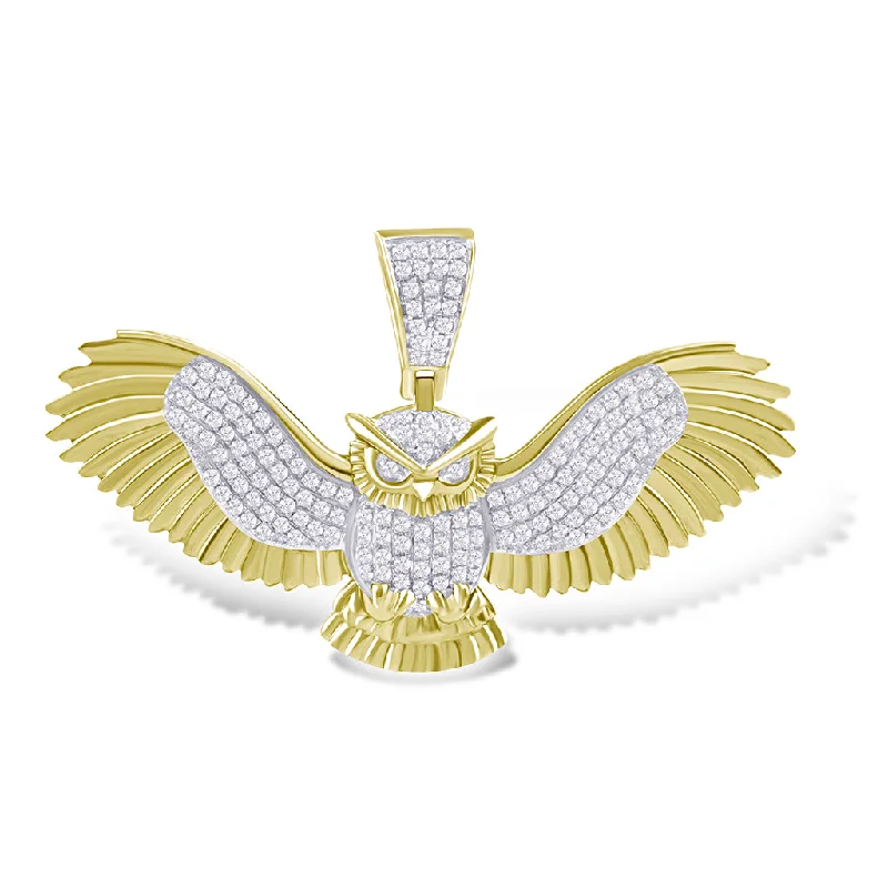 10K 1.00-1.03CT DIAMOND FLYING OWL CHARM