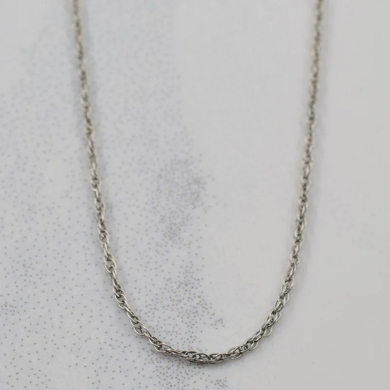 14k White Gold Prince of Wales Chain | 20" |