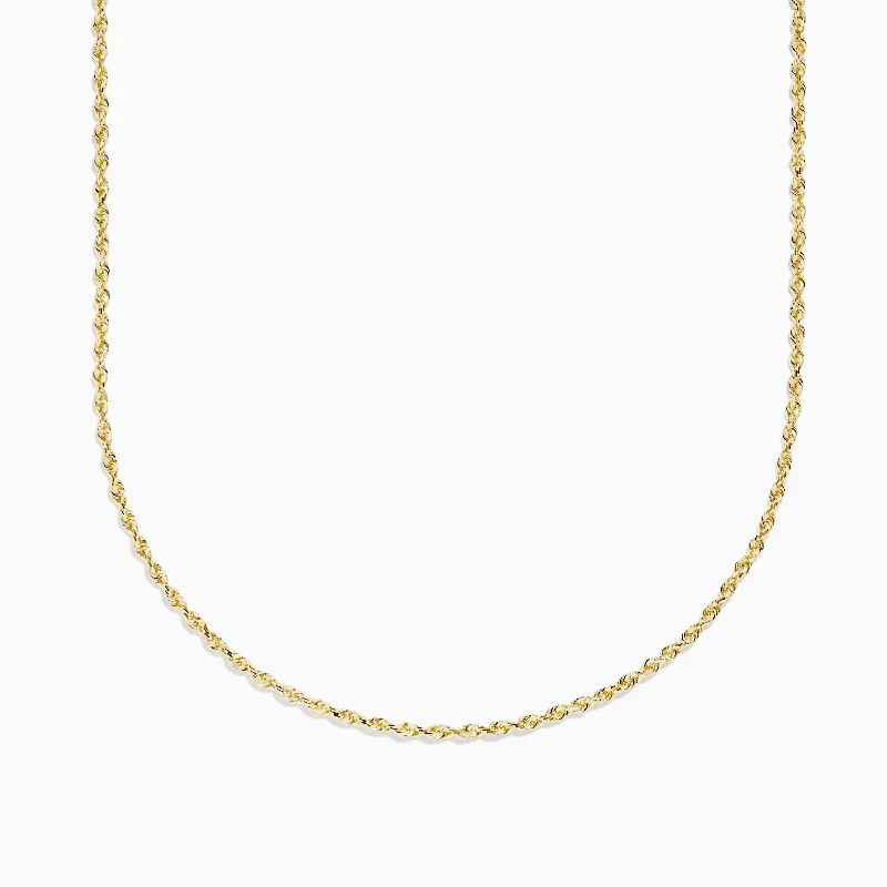 Jewelry Clearance Event – Last Chance For Stunning Deals 14K Yellow Gold Woven Rope Chain 18"