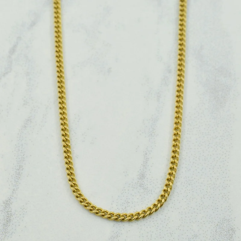 14k Yellow Gold Italian Hallmark Curb Chain | 15.75" |