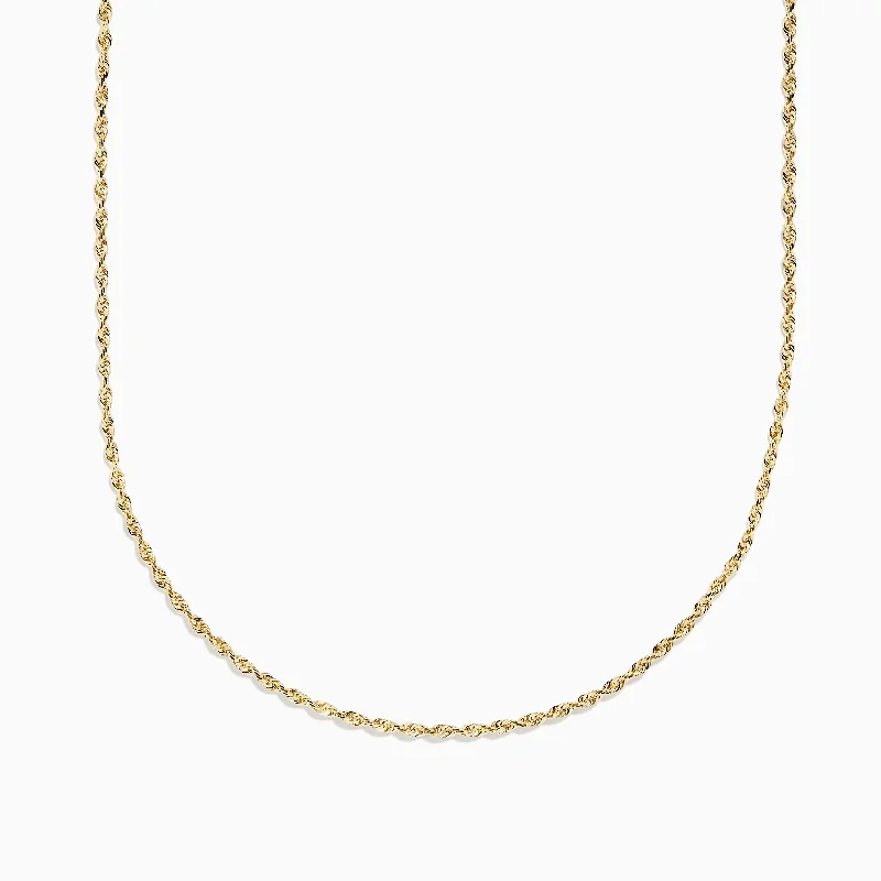 Unbeatable Offers On Luxury And Everyday Jewelry 14K Yellow Gold Woven Rope Chain 22"