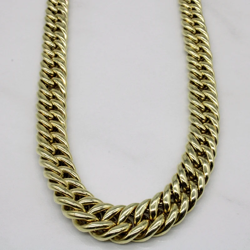 14k Yellow Gold Armour Link Chain | 15" |