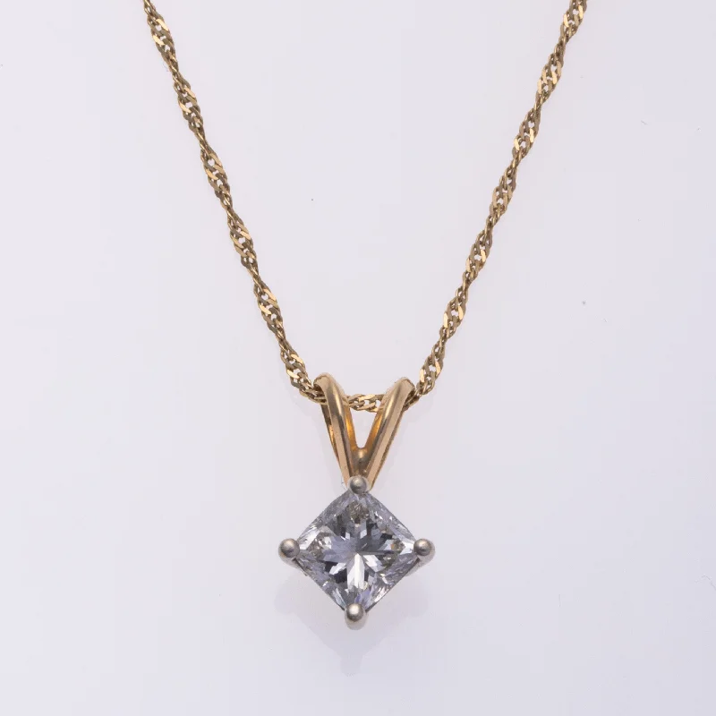 14k Yellow Gold  Diamond Necklace | 1.01ctw | 18"