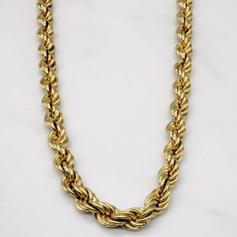 14k Yellow Gold Rope Chain | 32" |