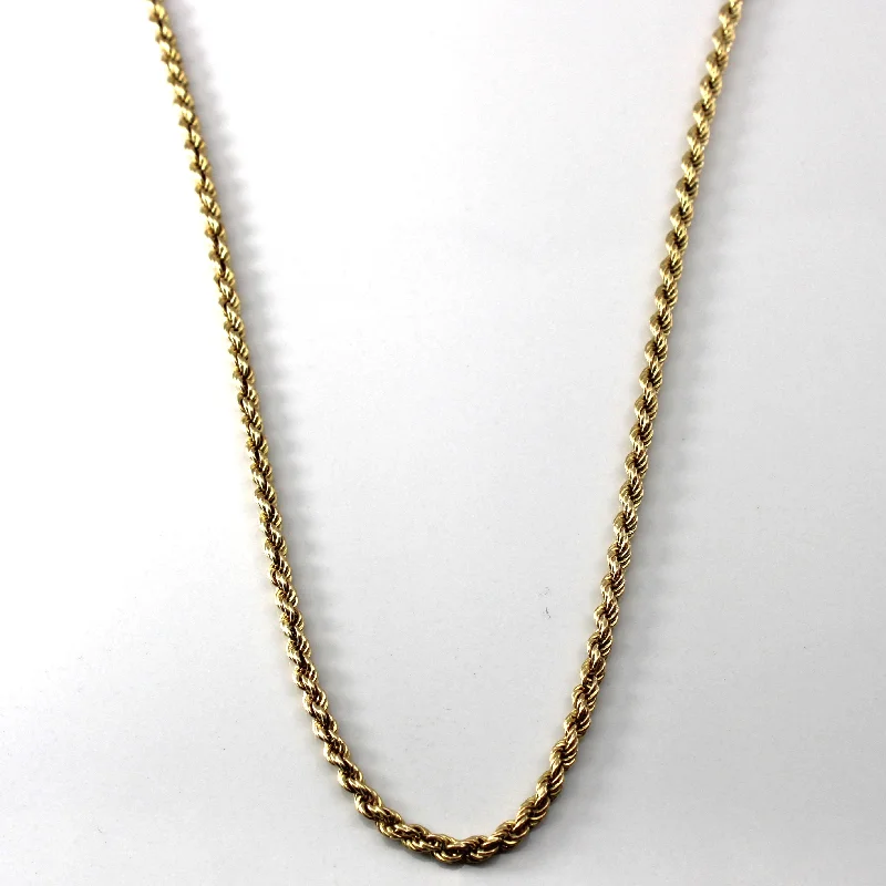 14k Yellow Gold Rope Chain | 24"|