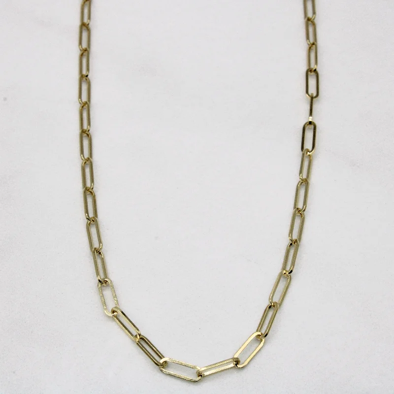 14k Yellow Gold Paperclip Chain | 16" |