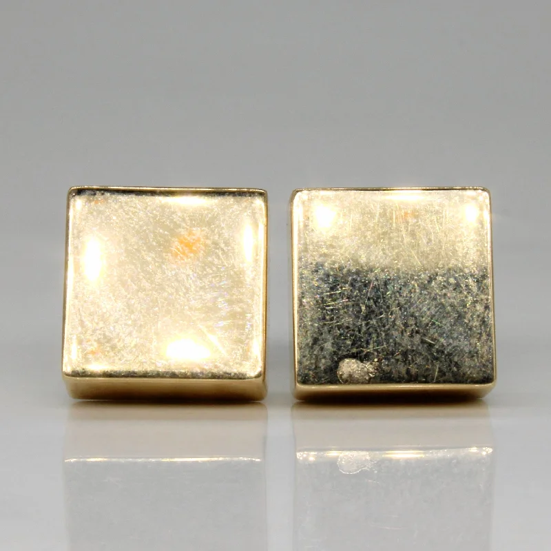 Versatile Layering Jewelry For Effortless Chic 14k Yellow Gold Square Stud Earrings