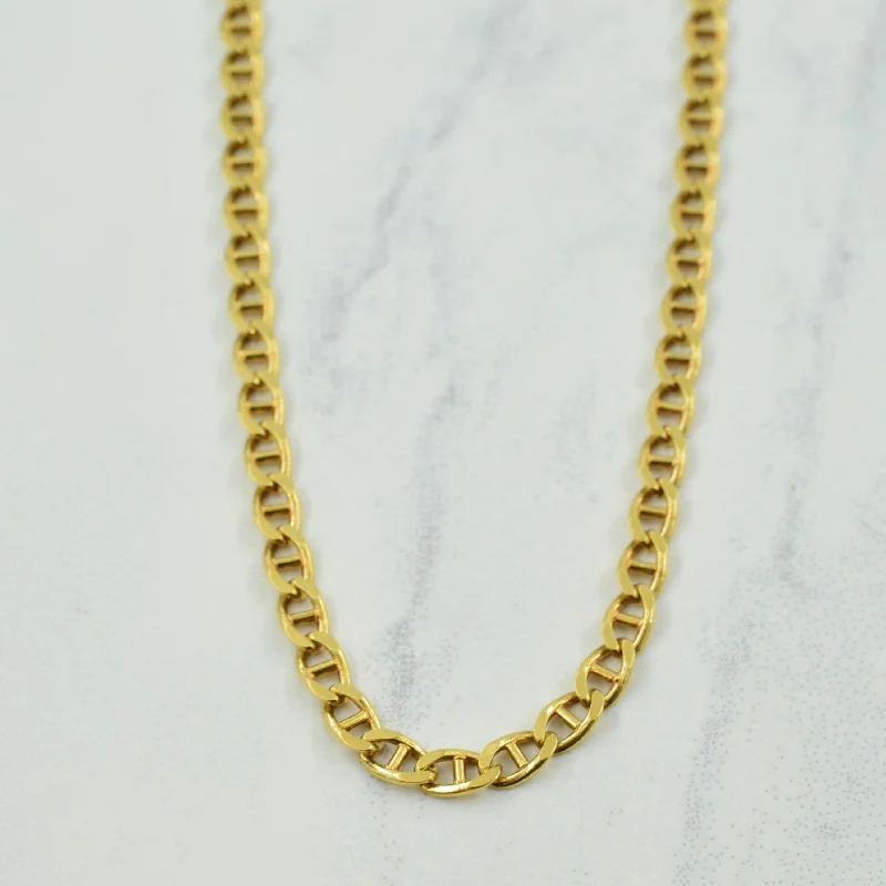 18k Yellow Gold Italian Hallmark Anchor Chain | 20" |