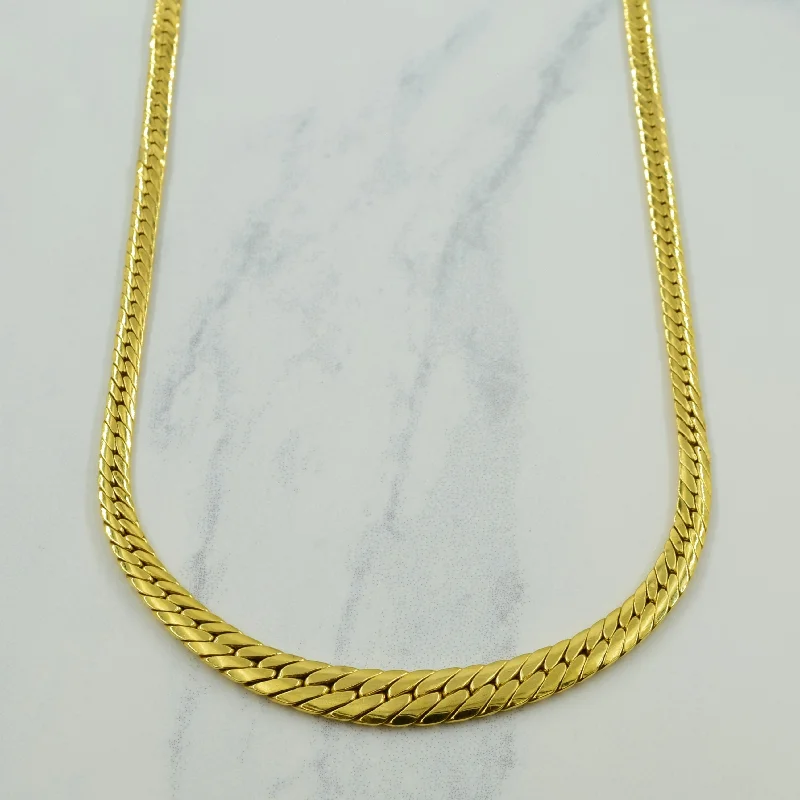 18k Yellow Gold Herringbone Chain | 17.75" |