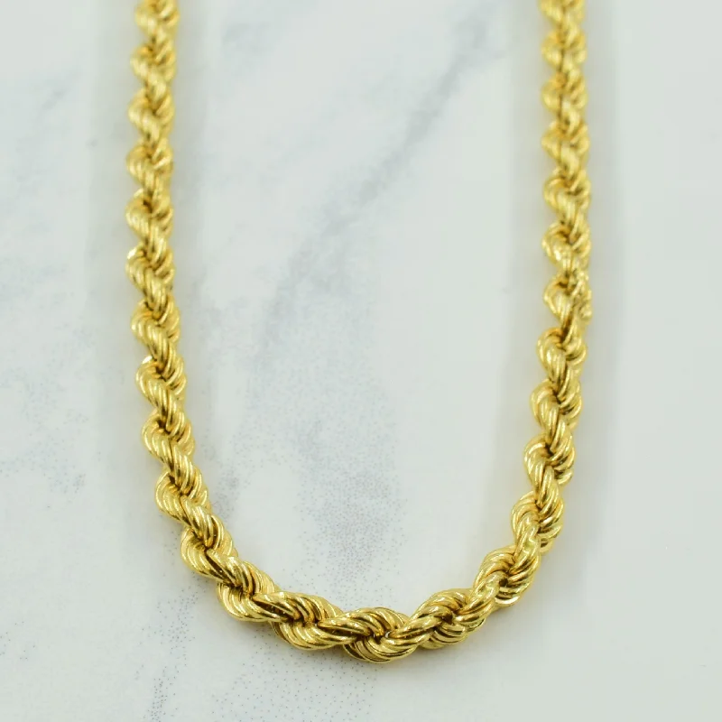 18k Yellow Gold Rope Chain | 27.75" |