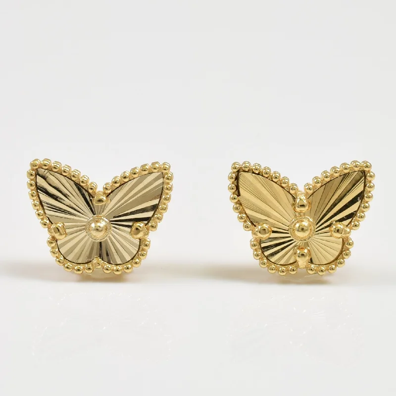 Once-A-Year Jewelry Deals – Shop Before They’Re Gone 18k Yellow Gold Butterfly Stud Earrings |