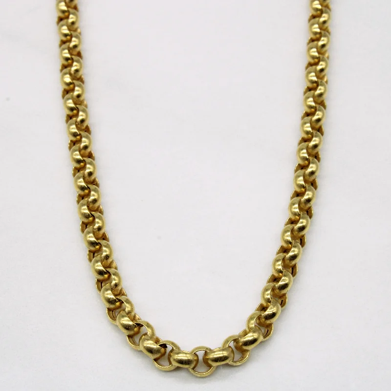 18k Yellow Gold Circle Link Chain | 19" |