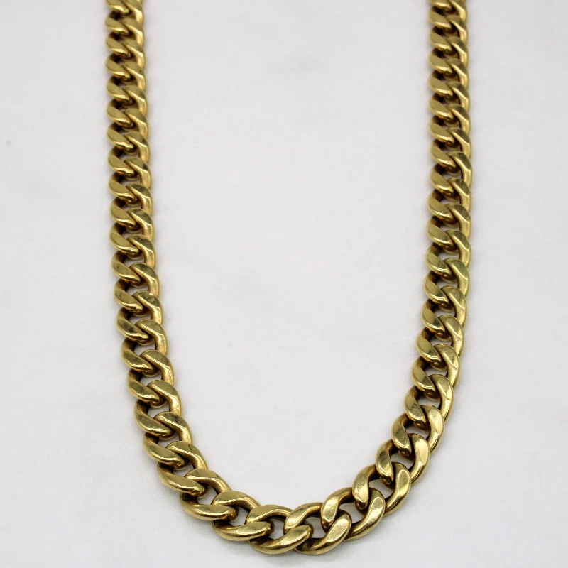 18k Yellow Gold Curb Link Chain | 24" |