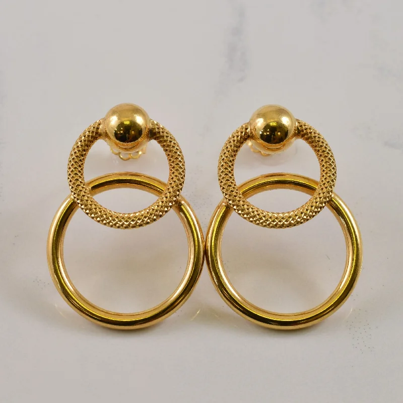 Luxury Meets Affordability – Jewelry Sale Live Now 18k Yellow Gold Double Hoop Stud Earrings |