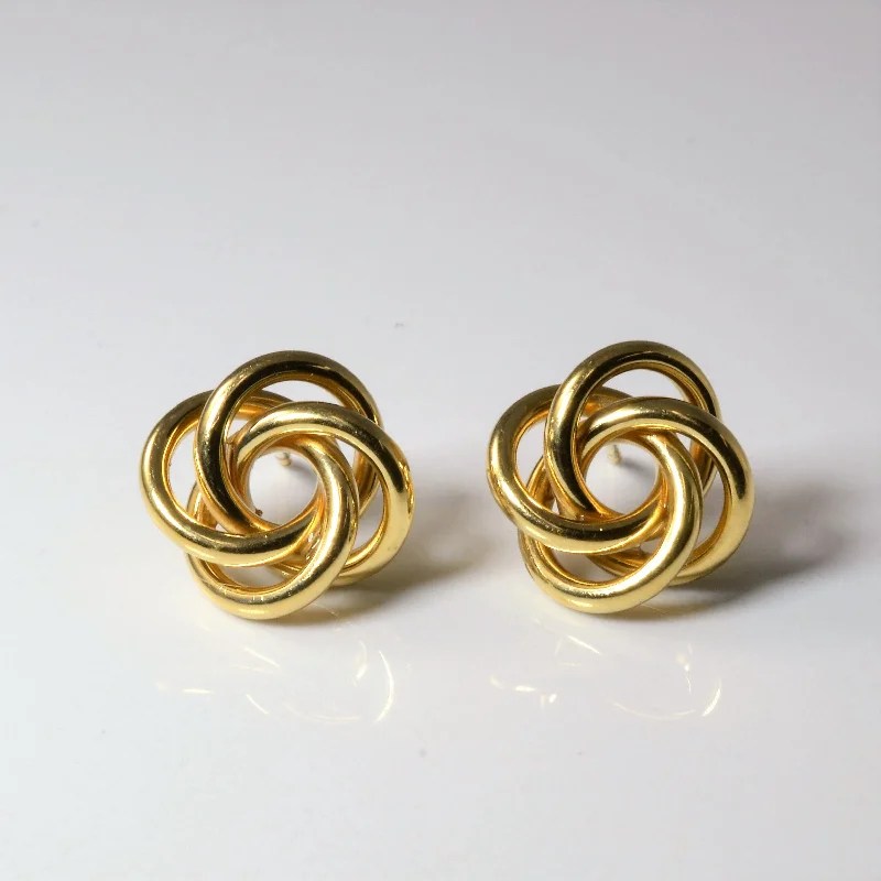 Trending Jewelry Now Available At Exclusive Prices Yellow Gold Interlocking Stud Earrings |