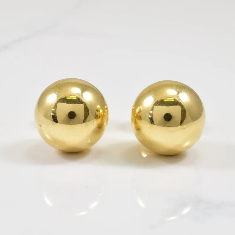 Sparkle For Less – Shop Our Limited-Time Jewelry Deals 18k Yellow Gold Screw Back Large Ball Stud Earrings