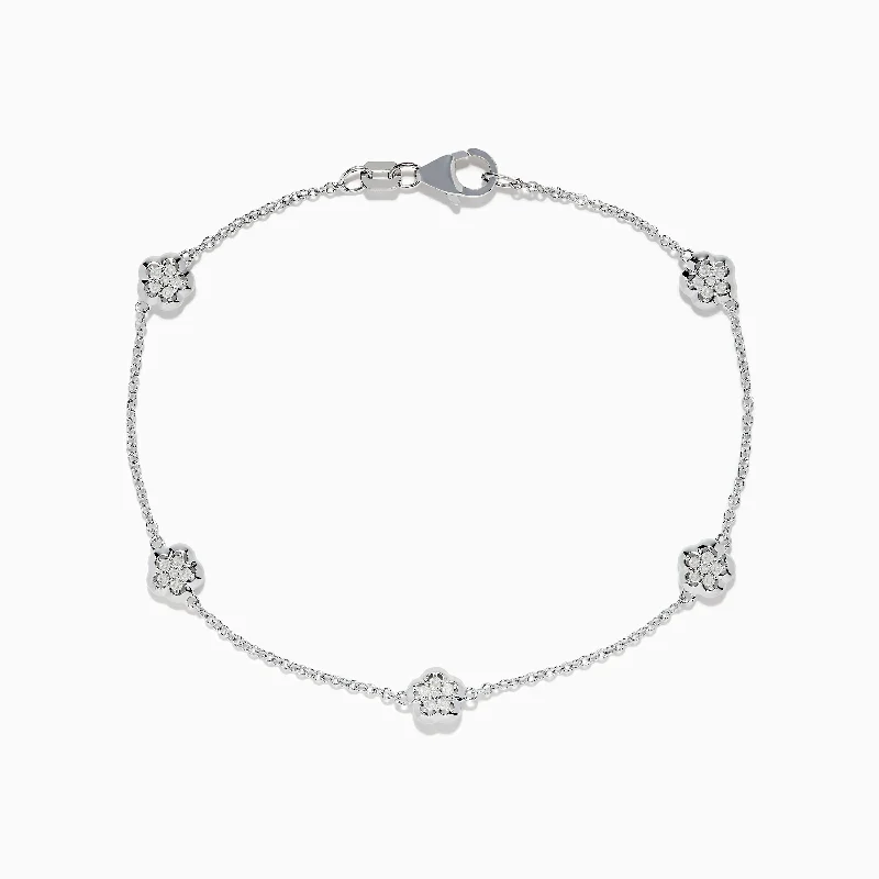 Timeless Beauty, Unbeatable Deals – Jewelry Sale On 925 Silver Diamond 5 Station Bracelet