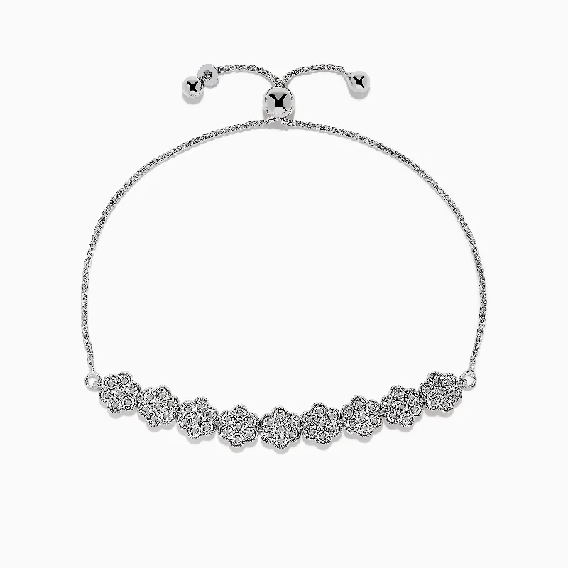 Shop Jewelry That Shines Without The High Price 925 Sterling Silver Diamond Bolo Bracelet