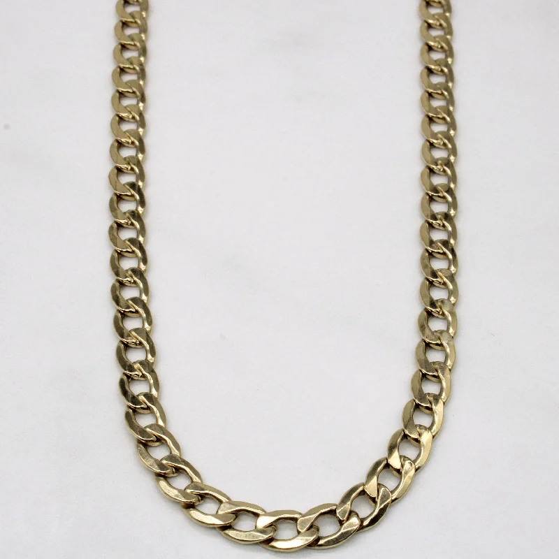 9k Yellow Gold Curb Link Chain | 24" |