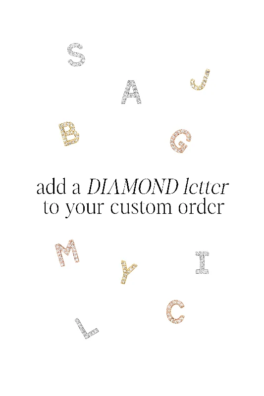 Add a Diamond Letter to your Custom Necklace