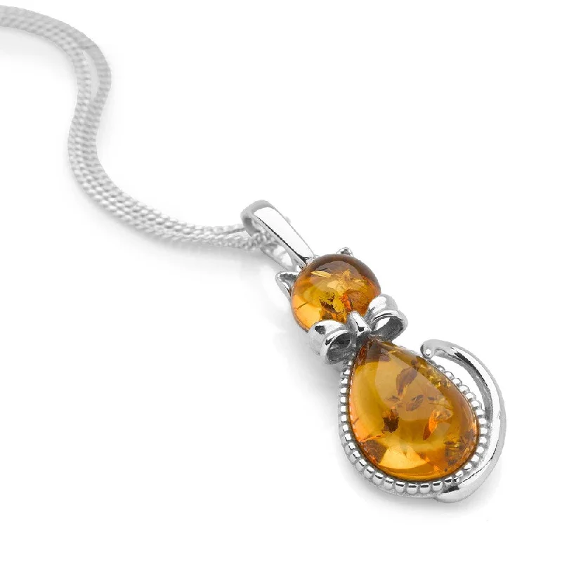 Amber Cat Pendant