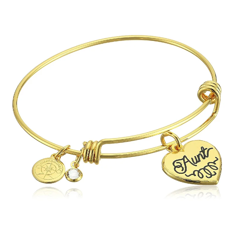 Final Call For Exquisite Jewelry At Reduced Rates 'Aunt' Charm Bangle Bracelet, Halos & Glories