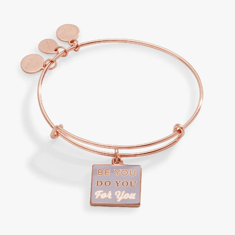 Elevate Your Jewelry Collection With Limited-Time Savings 'Be You, Do You, For You' Charm Bangle Bracelet