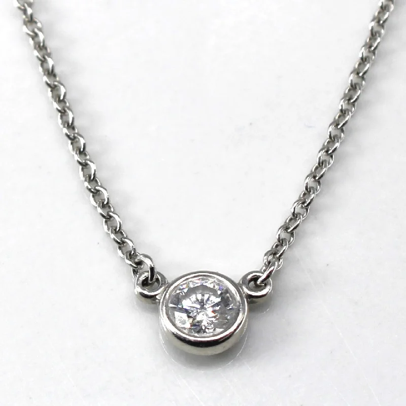 'Tiffany & Co. by the Yard' Platinum Necklace | 0.14ct | 16"|