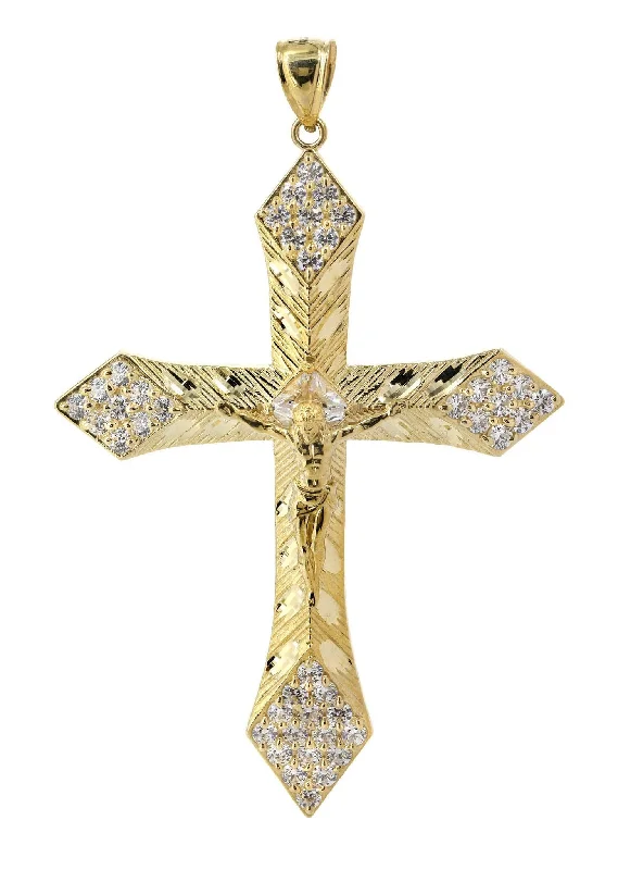 10K Gold Cross / Crucifix Pendant  |  13 Grams