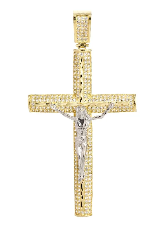 10K Gold Cross / Crucifix Pendant  |  9.1 Grams