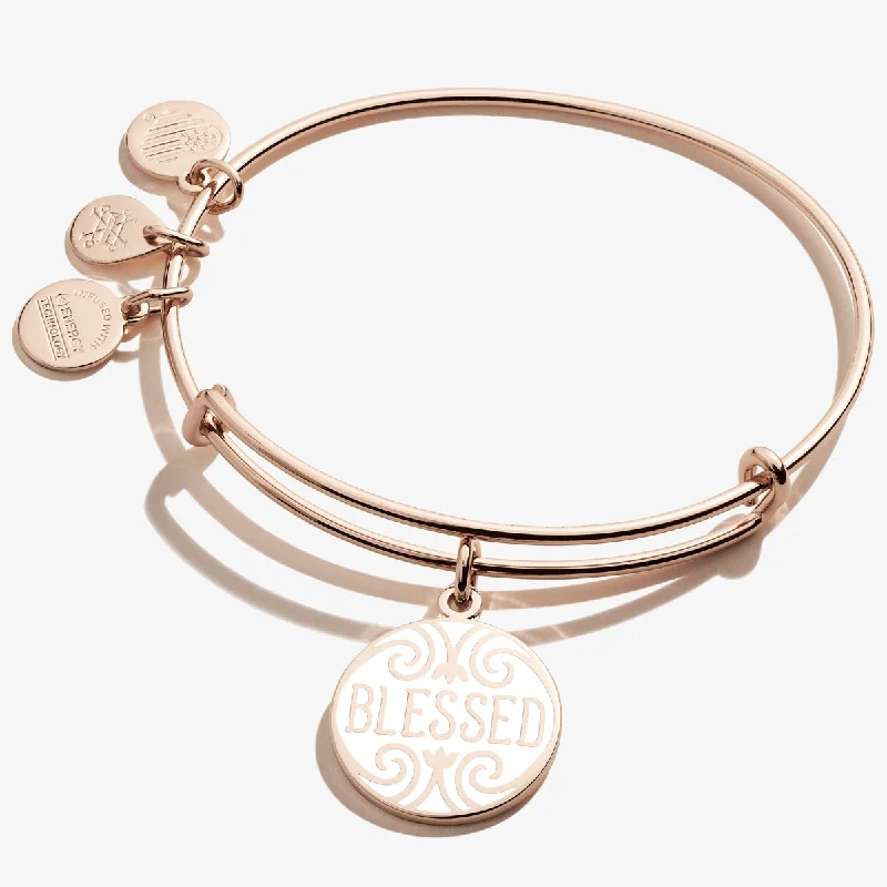 Shop Dazzling Rings, Earrings, And More At Special Discounts 'Blessed' Charm Bangle