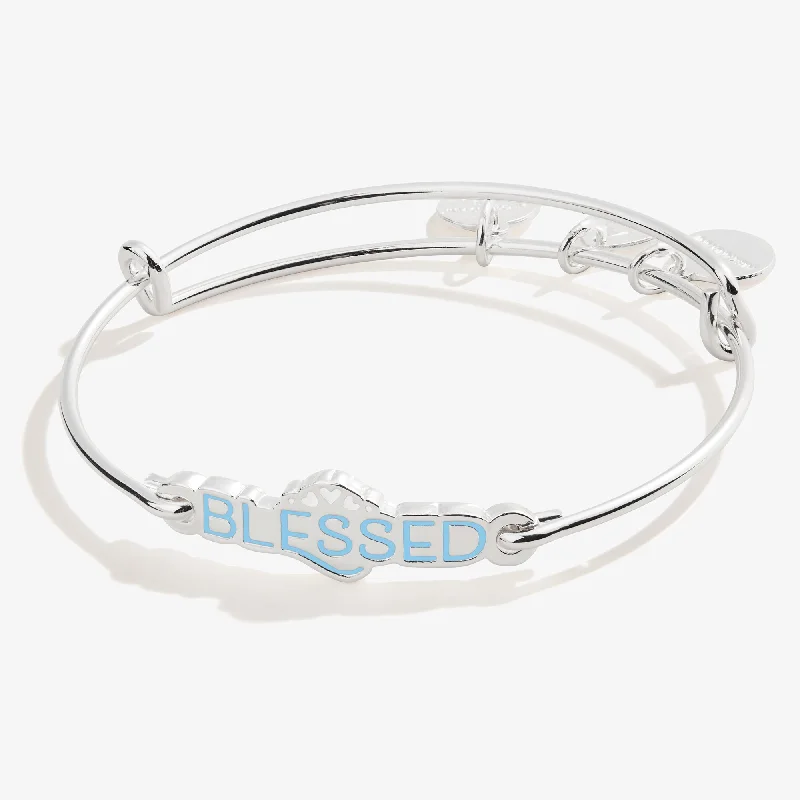 Best-Selling Jewelry Styles Now At Exclusive Discounts 'Blessed' Inline Bangle Bracelet