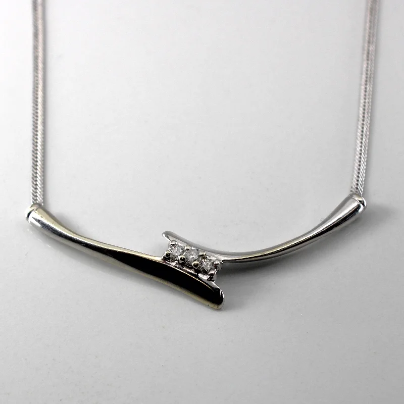 Bypass Diamond Necklace | 0.15ctw | 15.5"|