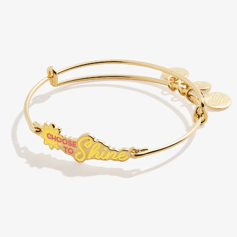 Exclusive Online Discounts On Stylish Jewelry 'Choose To Shine' Sunshine Inline Bangle Bracelet