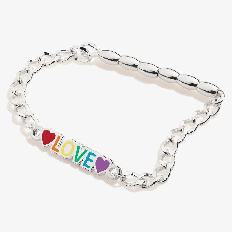 Grab Your Favorite Jewelry At The Lowest Prices 'Love' Multicolored Stretch Bracelet