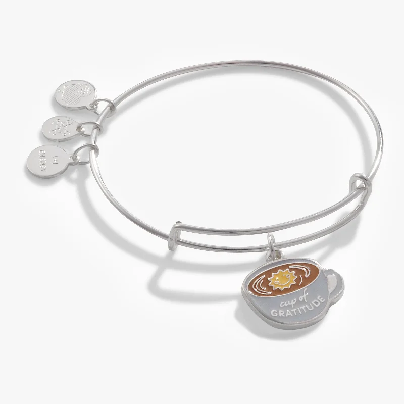 Limited-Time Jewelry Sale – Elegant Styles At Less 'Cup of Gratitude' Charm Bangle Bracelet