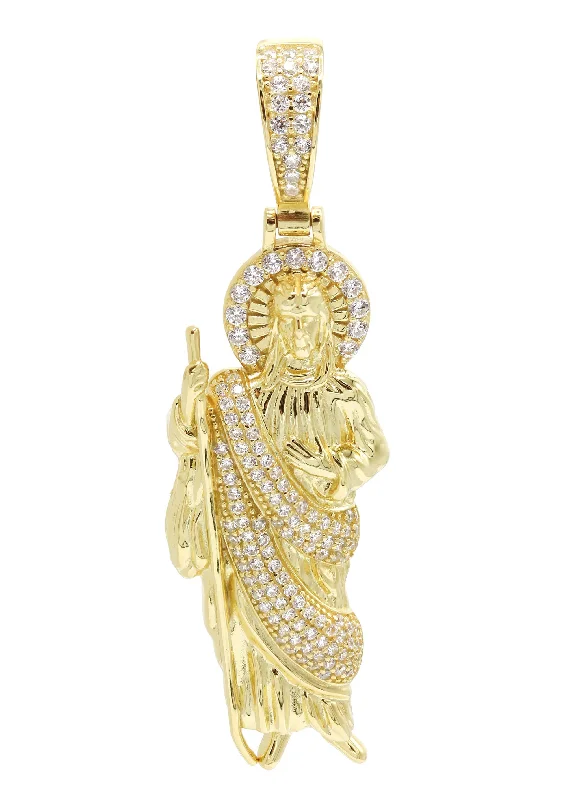 Silver Pendant - Gold St. Jude Pendant | Appx 7 Grams